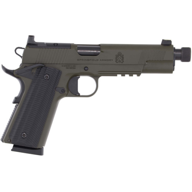 SPRINGFIELD 1911 OPERATOR AOS - 45 ACP 5" 8RD GREEN THREADED
