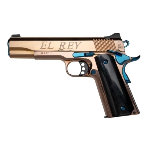 KIMBER CUSTOM EL REY 38 SUPER HI POLISH ROSE GOLD PVD, SAPPHIRE CONTROLS 1-7D MAG