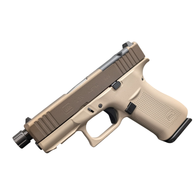 GLOCK 43X MOS 2 TONE TAN/BRONZE THREADED 9MM PISTOL 3.39"  2-10RD MAGS
