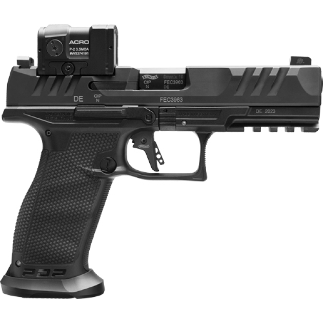 WALTHER PDP PRO ACRO INSTALLED - 9MM 4.5" 18-SHOT BLACK FRAME