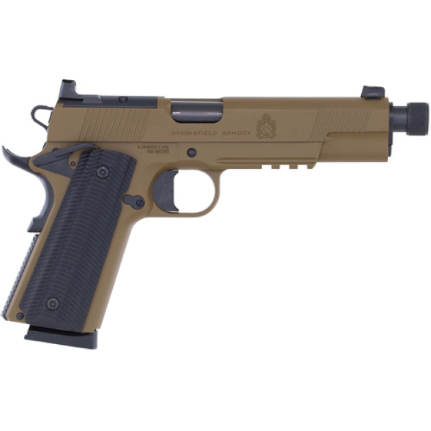 SPRINGFIELD 1911 OPERATOR AOS - 45 ACP 5" 8RD COYOTE THREADED