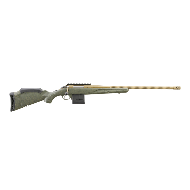 RUGER AMERICAN G2 PRED RFL 6.5CM 22" T.B. SPIRAL BBL, GRN SPLTR,BRNT BRNZ 3RD