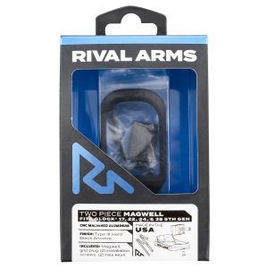 Rival Arms RARA70G121A Two Piece Magwell  Compatible w/Gen5  Glock 17/22/34/35, Black Anodized Aluminum