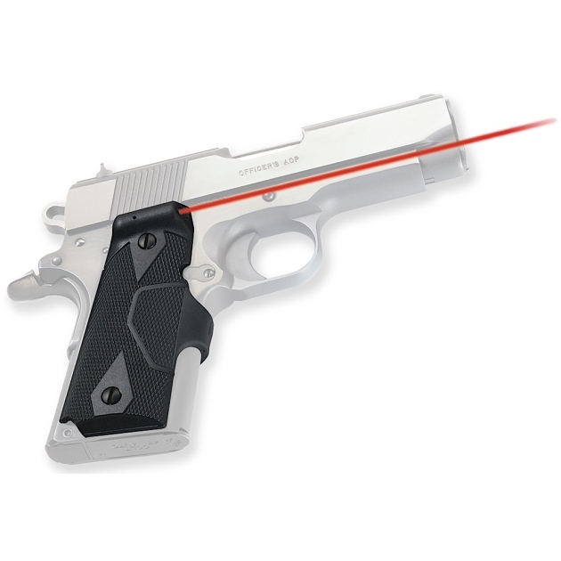 Crimson Trace 011210 Lasergrips  Fits 1911 Compact, Red Laser Black Polymer