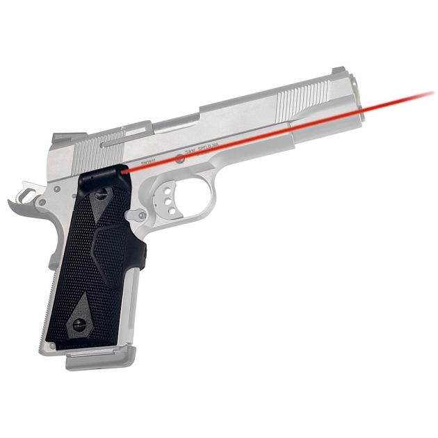 Crimson Trace 011200 Lasergrips  Fits 1911/1911A1, Red Laser Black Polymer