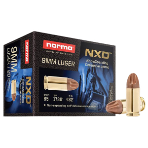 Norma Ammunition 611140020 Self Defense NXD 9mmLuger 65gr 20 Per Box/10 Case