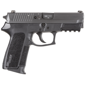 Sig Sauer E20229BSS SP2022 Carry 9mm Luger Caliber with 3.90" Barrel, 15+1 Capacity, Overall Black Finish, Picatinny Rail Frame, Serrated Nitron Stainless Steel Slide & Black Polymer Grip
