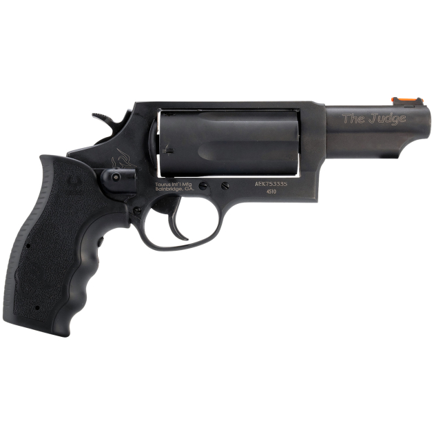 Taurus 2-441031MAGVL Judge w/Laser Compact 45 Colt (Long Colt) 410 Bore 3" Chamber 5rd 3" Matte Black Alloy Steel Barrel, Cylinder & Frame, Viridian Laser, Transfer Bar Safety