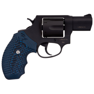 Taurus 2-856021MVZ16 856  Small 38 Special +P 6 Shot 2" Matte Black Carbon Steel Barrel, Cylinder & Frame, Blue VZ Cyclone Grip, Transfer Bar Safety, Exposed Hammer