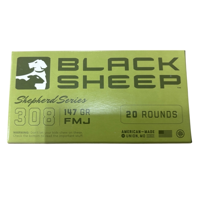 BLACK SHEEP .308 147 GRAIN FMJ 20RD BOX 27BX PER CASE