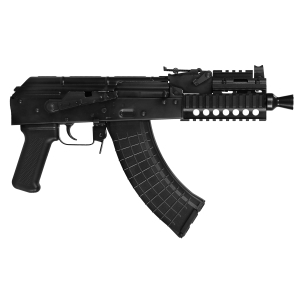 Pioneer Arms AK0031KCORE Micro Hellpup CORE 7.62x39mm 30+1 7" Blued Threaded Barrel, Quad Picatinny Rail Handguard, Blued Steel Receiver w/Side Mounted Optic Rail, Black Plastic Grip, Right Hand
