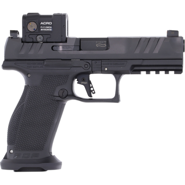 WALTHER PDP PRO ACRO INSTALLED - 9MM 4.5" 10-SHOT BLACK FRAME