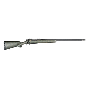 Christensen Arms 8010800203 Summit TI  Full Size 300 PRC 3+1, 26" Natural Titanium Steel Threaded Barrel, Natural Titanium Aluminum Receiver, Green w/Black/Tan Webbing Fixed Sporter Stock