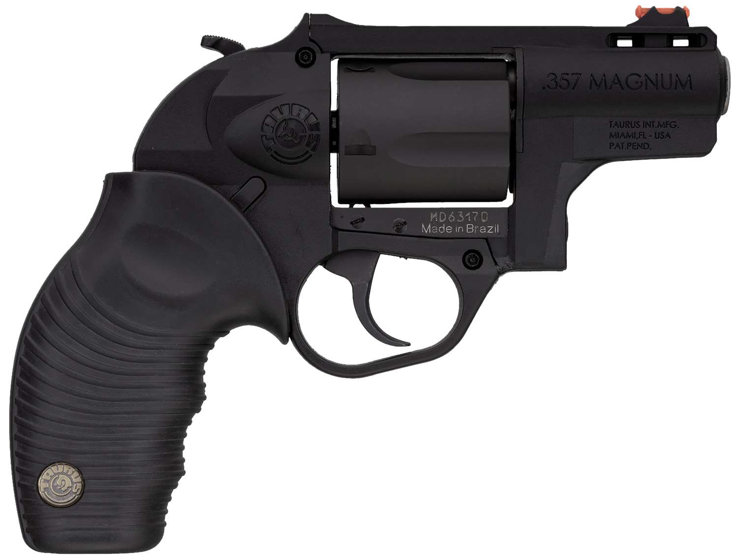Taurus 2605021PLY 605 Poly Protector 38 Special +P or 357 Mag 5 Shot 2" Black Finish Barrel, Matte Black Oxide Finish Cylinder, Black Finish Polymer Frame & Black Ridged Rubber Grip