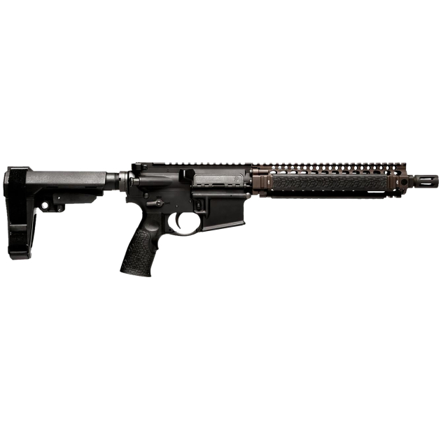 Daniel Defense 0208806030067 DDM4 MK18 No Magazine 10.30" Black Threaded Barrel, Black Hardcoat Anodize Aluminum Picatinny Rail Receiver, SB Tactical SBA3 Brace, Black Overmolded Grip, Ambidextrous