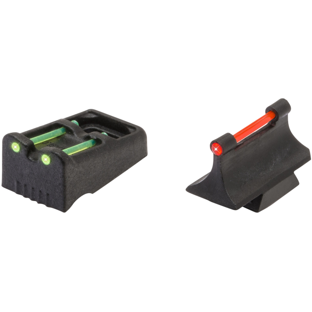 TruGlo TG961R Slug Gun Series  Black | Red Fiber Optic Front Sight Green Fiber Optic Rear