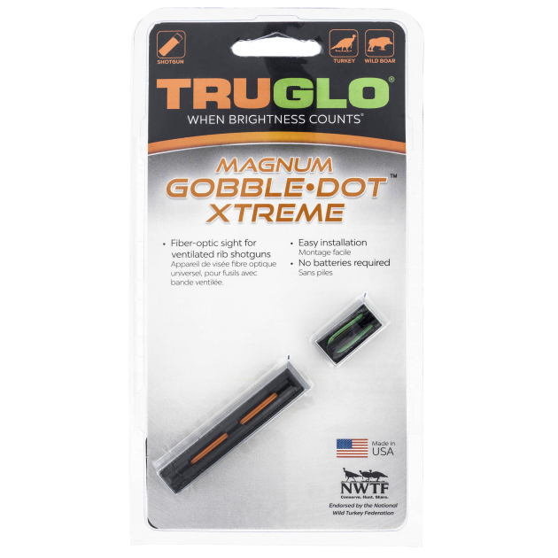 Truglo TG941XA Magnum Gobble-Dot Xtreme Universal Shotgun Fiber Optic Red/Green .25" Rib