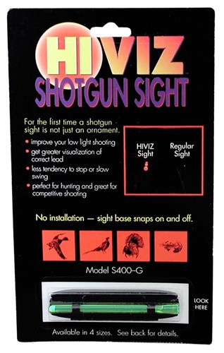 HIVIZ SHOTGUN FRONT SIGHT - MAGNETIC RIB .328-.437" GREEN - Image 2