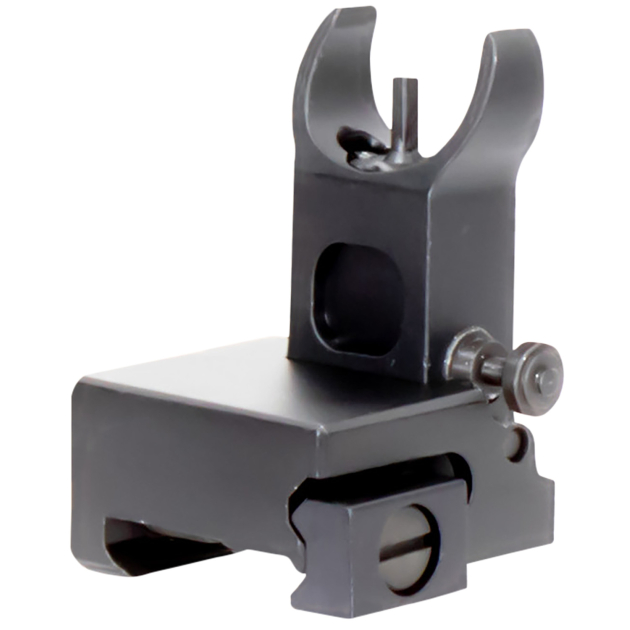 Aim Sports MT200 AR Low Profile Front Flip Up Sight  Black Anodized Low Profile for AR-15