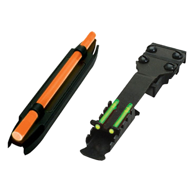 HiViz C3002 C-Series Magnetic Turkey/Deer Sight Set  Black | Orange Fiber Optic Front Sight Green Fiber Optic Rear Sight