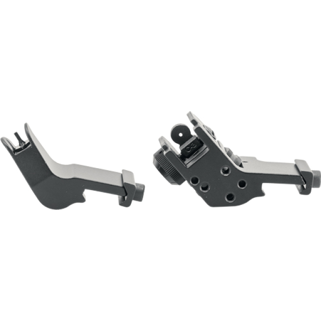 JE FIXED FRONT/REAR SIGHT - 45 DEGREE OFFSET ALUMINUM BLK