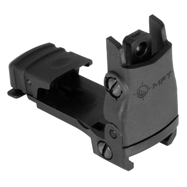 Mission First Tactical BUPSWR Flip Up Rear Sight  Black Folding AR-Platform