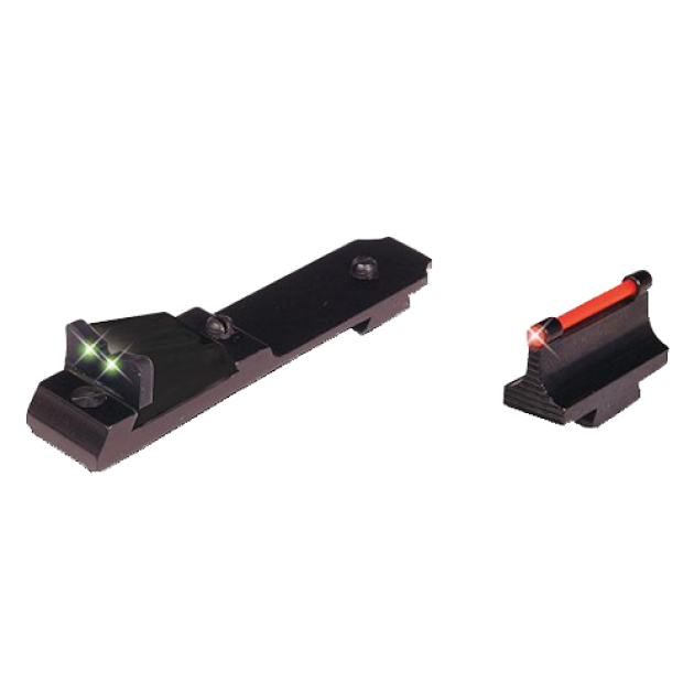 TruGlo TG114 Lever Action Rifle Sights  Black 0.500" Red Front, Green Rear Adjustable for Henry Rifles