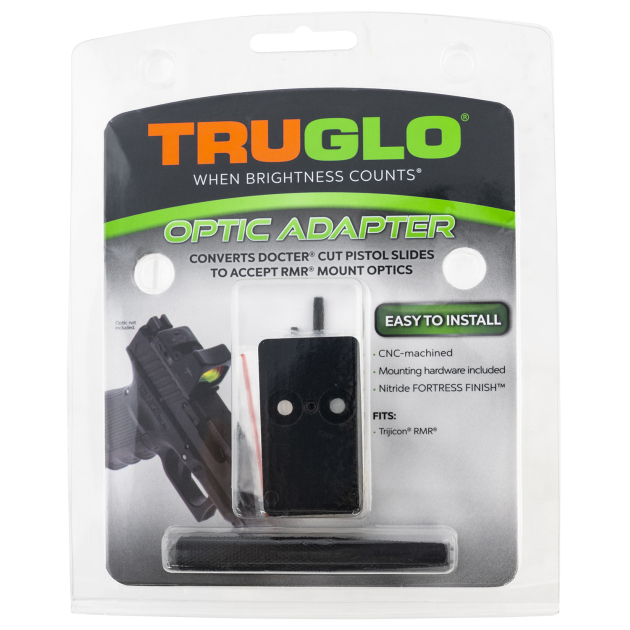 TruGlo TG-TG8952C Red Dot Sight Adapter RMR Mount Aluminum Nitride Fortress Trijicon