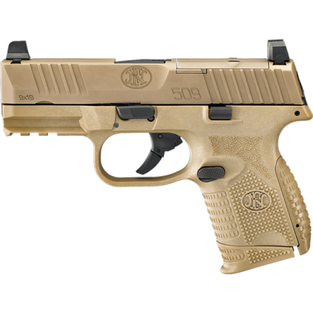 FN 509 COMPACT MRD 9MM LUGER - 1-12RD 1-15RD FDE