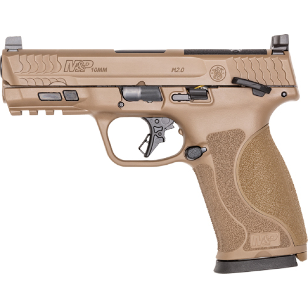 S&W M&P 10MM M2.0 4" FS - 15-SHOT ARMORNITE W/SAFETY FDE