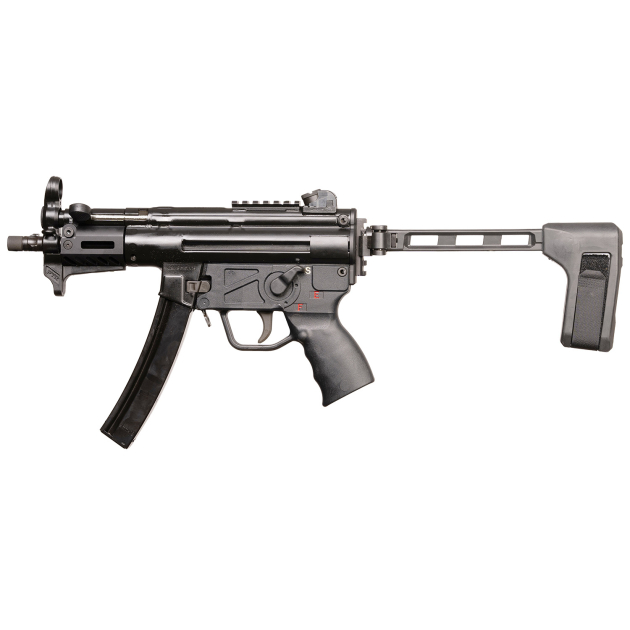 PTR  9KT BR 9mm Luger 30+1 5.16" Black Nitride 3-Lug Threaded Barrel, M-LOK Handguard, Black Nitride Aluminum Picatinny Rail Receiver, Brace, Black Polymer Grip