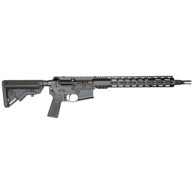 Sons Of Liberty Gun Works BROADSWORD896MAX16 Broadsword  6mm MAX Black Hardcoat Anodize Picatinny Rail Receiver, M-LOK Handguard, B5 Bravo Black Synthetic Stock
