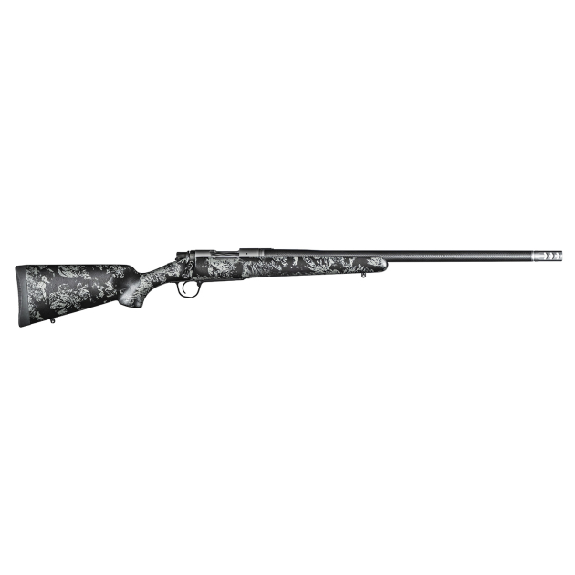 Christensen Arms 8010615900 Ridgeline FFT Full Size 300 PRC 3+1, 22" Stainless Steel Threaded Barrel, Stainless Aluminum Receiver, Black w/Gray Accents Fixed Sporter w/Flash Forged Technology Stock