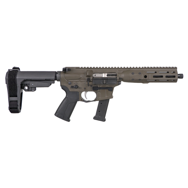 LWRC ICP9PBC8SBA3 IC-9  9mm Luger 8.50" 33+1 Black Nitride Threaded Barrel, Patriot Brown Anodized Aluminum Picatinny Rail Receiver, SB Tactical SBA3 Brace, LWRC Ultra Combat Grip, Ambidextrous