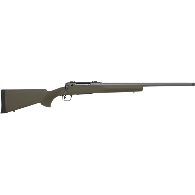 Savage Arms 58137 110 Trail Hunter 450 Bushmaster 3+1 20" Threaded/Medium Heavy Profile, Tungsten Gray Cerakote Barrel/Rec, OD Green Hogue Overmold Stock, Adj. AccuTrigger, Weaver Base