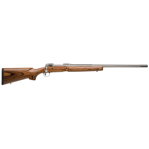 Savage Arms 18466 12 Varminter Low Profile 204 Ruger 4+1 Cap 26" 1:12" Matte Stainless Rec/Barrel Satin Brown Stock Right Hand (Full Size) with Detachable Box Magazine