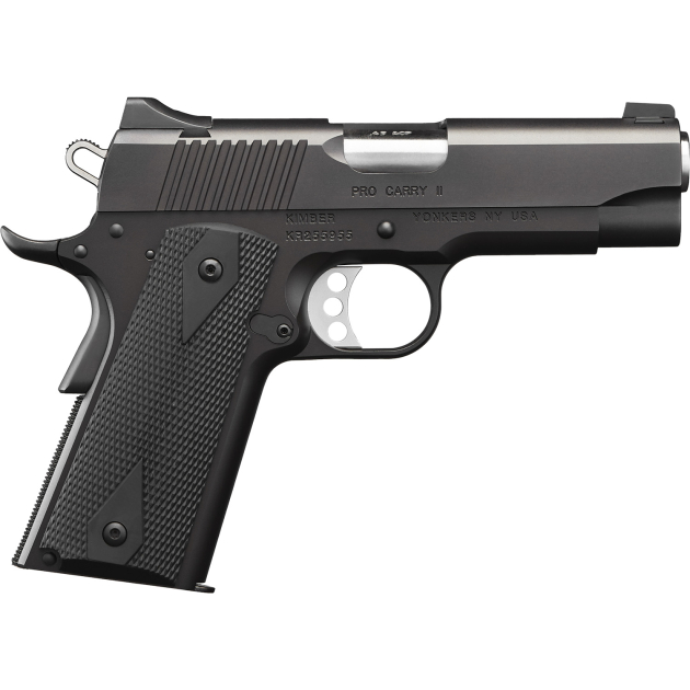 Kimber Mfg.,inc 3200051CA Pro Pro Carry II (CA) 45 ACP 7+1 4" Steel Slide Matte Black/Black Synthetic Double Diamond Checkering Grip