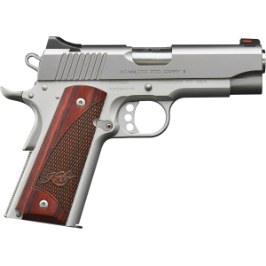 Kimber Mfg, Inc 3200323 Carry II Pro 9mm Luger 9+1 4" Stainless Match Grade Barrel, Satin Silver Serrated Stainless Steel Slide, Satin Silver Aluminum Frame w/Beavertail, Rosewood Grip
