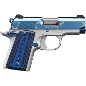 Kimber Mfg.,inc 3300111 Micro 9 Sapphire 9mm 6+1 3.15" Polished Bright Blue PVD Coating Stainless Steel Slide G-10 Grip