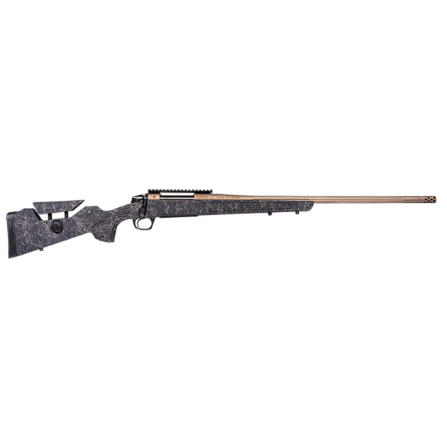 CVA CR3951F Cascade Long Range Hunter Full Size 6.5 Creedmoor 22" Smoked Bronze Cerakote Steel Threaded Barrel, Black w/Smoked Bronze Web Synthetic Stock
