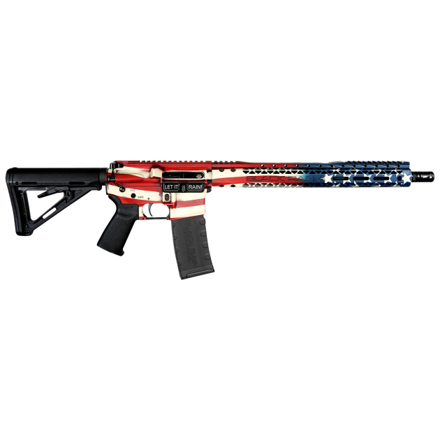 Black Rain Ordnance BROPATAMERICA Spec 15+ Patriot 5.56x45mm NATO 30+1 16", American Flag, 15" Slim M-LOK, Magpul Grip/Carbine Stock