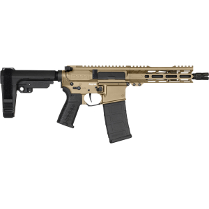 CMMG 30AF20ACT Banshee Mk4 300 Blackout 30+1 8" Black Nitride Threaded Barrel, M-LOK Handguard, Coyote Tan Cerakote Aluminum Receiver w/Picatinny Rail, Black Polymer CMMG RipBrace, CMMG Zeroed Grip