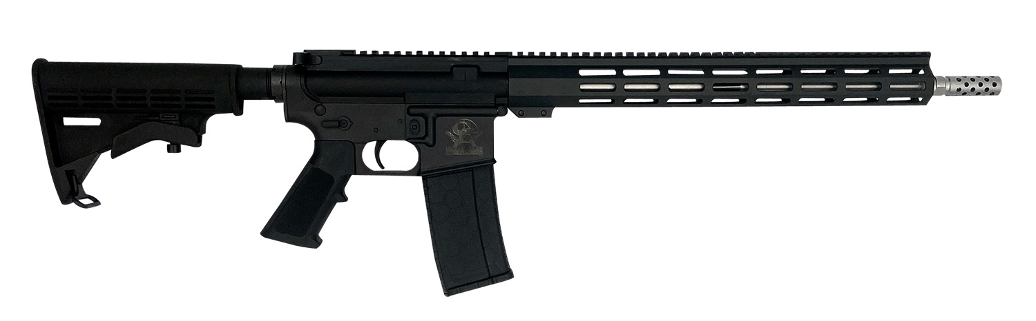 Great Lakes Firearms GL15223SSLBLK AR-15 223 Wylde 30+1 16", Black, 15" M-Lok Handguard, Carbine Stock, A2 Grip, Muzzle Brake Left Hand