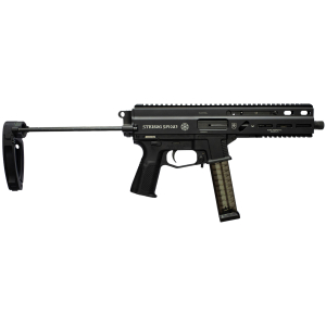 Grand Power 197892004855 SP10A3 Stribog 10mm Auto 20+1 8" Black Threaded Barrel, Black Aluminum Picatinny Rail Receiver, Black Polymer PDW Tailhook Brace, Black Polymer Grip, Thread Protector
