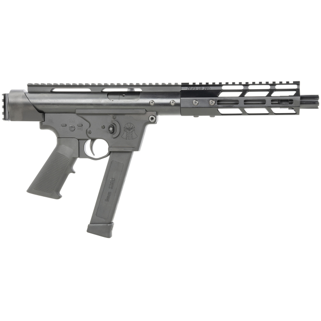 Tactical Superiority SIA-TAC09-085 Tac-9  9mm Luger 8.50" Black Hard Coat Anodized Rec Picatinny Rail End Cap Black A2 Grip