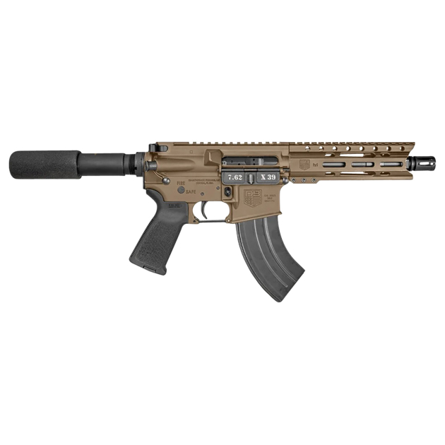 Diamondback DB1912O061 DB15  7.62x39mm 28+1 7", FDE, Carbon Lower, 6" M-LOK Handguard, Black Padded Buffer Tube/Magpul Grip
