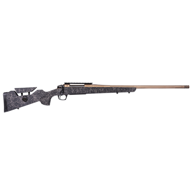 CVA CR3967F Cascade Long Range Hunter Full Size 300 PRC 26" Smoked Bronze Cerakote Steel Threaded Barrel, Black w/Smoked Bronze Web Synthetic Stock