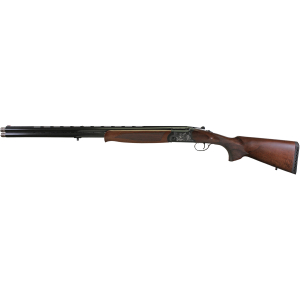 Iver Johnson Arms IJ60020 IJ600  20 Gauge Break Open 3" 2rd 28" Over/Under Vent Rib Barrel, Matte Black Chromed w/Engraving Steel Receiver, Fixed Walnut Checkered Wood Stock & Forend