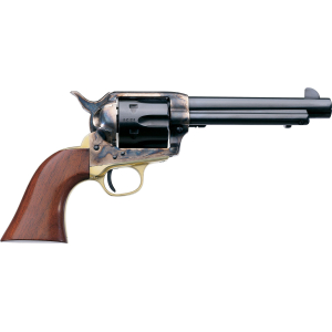 Taylors & Company 550527 Ranch Hand  357 Mag Caliber with 5.50" Blued Finish Barrel, 6rd Capacity Blued Finish Cylinder, Color Case Hardened Finish Steel Frame & Walnut Grip