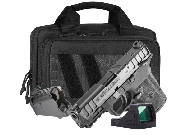 SMITH & WESSON EQUALIZER CARRY ON BUNDLE 9MM 3.675" PSTL TS 10/13/15RD, VIRIDIAN OPTIC, SAVIOR BAG